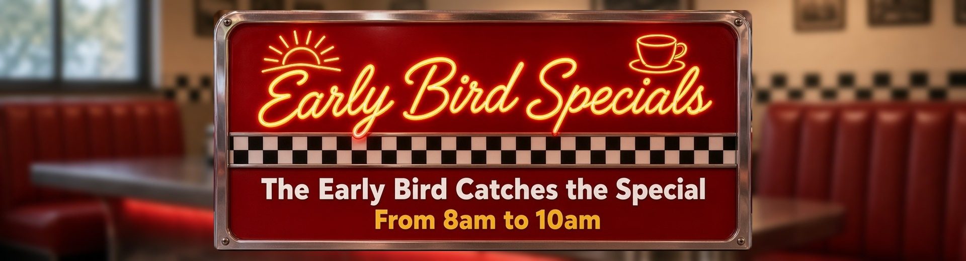 Early Bird Specials, 8 am to 10 am